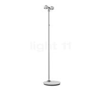 Top Light Puk Floor Mini Twin Lampadaire LED blanc mat/chrome - lentille claire/verre mat Ce luminaire comporte des modules à LED prémontés de classes énergétiques A A++, A+, A