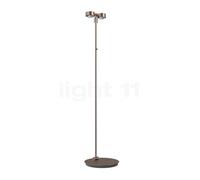 Top Light Puk Floor Mini Twin Lampadaire LED nickel mat - lentille claire/verre mat Ce luminaire comporte des modules à LED prémontés de classes énergétiques A A