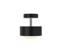 Top Light Puk Maxx Turn Deckenleuchte, noir / chromé, lentille mat