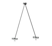 Top Light Puk Mini Ceiling Sister Twin LED 80cm Deckenleuchte, chrome, verre mat, lentille claire