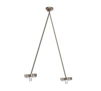 Top Light Puk Mini Ceiling Sister Twin LED 80cm Deckenleuchte, nickel mat, verre mat, lentille claire