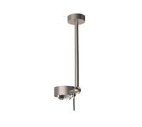Top Light Puk Mini Side Single Deckenleuchte, 30cm, nickel mat, verre mat, lentille claire
