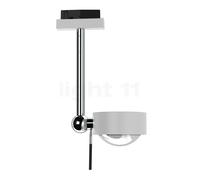Top Light Puk Mini Side Single Plafonnier LED pour Mini Track Rail blanc mat/chrome - verre mat/lentille translucide clair Ce luminaire comporte des modules à LED prémontés de classes énergétiques A A