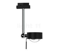 Top Light Puk Mini Side Single Plafonnier LED pour Mini Track Rail noir mat/chrome - verre mat/lentille translucide clair Ce luminaire comporte des modules à LED prémontés de classes énergétiques A A+