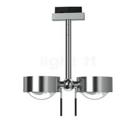 Top Light Puk Mini Side Twin Plafonnier LED pour Mini Track Rail chrome mat - verre mat/lentille translucide clair Ce luminaire comporte des modules à LED prémontés de classes énergétiques A A++, A+, 