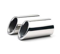 Top-Longer Embout Echappement Inox 2 x Le Tuyau d’Echappement du Gaz en Acier Inoxydable Embout Tuyau d'Echappement Embout de Silencieux d'Echappement