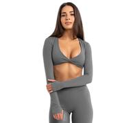Top manches longues femme Gym Glamour Shrug Glow Gris M