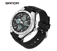 Top marque nouvelle dame de luxe MS LED montre de Sport numérique loisirs mode montre à Quartz femmes fille militaire 50 M montre étanche black silver