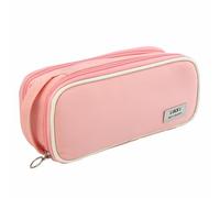 TOP-MAX 1 grande trousse à crayons pour adolescents, tissu composite 6882, grande capacité, multi-poches, double fermeture éclair, esthétique, pour le camping, le bureau, le rangement de papeterie