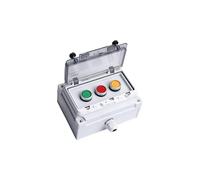 TOP-MAX Boîtier de station à bouton-poussoir, interrupteur d'arrêt E-Stop avec couvercle à rabat anti-erreur de fonctionnement, équipement d'extérieur, contrôle momentané de la coupure d'alimentation