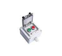 TOP-MAX Boîtier de station à bouton-poussoir, interrupteur E-Stop avec couvercle à rabat anti-erreur de fonctionnement, équipement d'extérieur, contrôle momentané de la coupure d'alimentation, 2