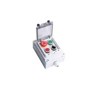 TOP-MAX Boîtier de station à bouton-poussoir, interrupteur E-Stop avec couvercle à rabat anti-erreur de fonctionnement, équipement d'extérieur, contrôle momentané de coupure d'alimentation, 1 arrêt