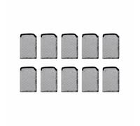 TOP-MAX Lot de 10 sacs filtrants réutilisables en maille fine pour aquarium avec fermeture éclair - Convient pour charbon actif, pierres filtrantes, anneaux en céramique - Noir - 15 x 25 cm