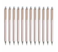TOP-MAX Lot de 12 stylos à bille rétractables en plastique antidérapant avec bouton poussoir pour le bureau, les affaires, les collègues