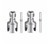 TOP-MAX Lot de 2 outils de filetage de tuyaux internes et externes intégrés en acier au carbone double fonction pour tuyaux de 1,27 cm, 1,9 cm pour réparation de plomberie domestique et industrielle