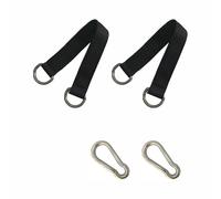 TOP-MAX Lot de 2 sangles de hamac d'extérieur avec crochets sécurisés en acier inoxydable robuste 20 x 25 mm (modèle standard)