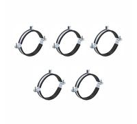 TOP-MAX Lot de 5 colliers de serrage réglables en métal gainé de caoutchouc pour tuyaux de 90 mm et support structurel et fixation robustes