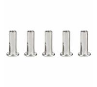 TOP-MAX Lot de 5 écrous hexagonaux plats M6 x 16 mm, douille filetée à six pans creux, écrous de manchon en acier inoxydable, connecteur à tête plate pour réparation de meubles