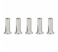 TOP-MAX Lot de 5 écrous hexagonaux plats M6 x 18 mm, douille filetée à six pans creux, écrous de manchon en acier inoxydable, connecteur à tête plate pour réparation de meubles