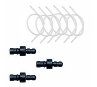 TOP-MAX Lot de 6 tuyaux d'aspiration de lait, avec 3 embouts de raccordement, compatible avec buse à mousse fine Jura Profi - Pièces de rechange pour machines automatiques