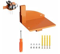 TOP-MAX Support mural pour tronçonneuse en acier orange, support de rangement économiseur d'espace, compatible avec les modèles Stihl MS170 MS251 et plus, outil d'installation inclus