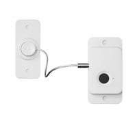 TOP-MAX Verrou de porte avec empreinte digitale adhésive sans perçage pour tiroir, armoire, congélateur, placard, four, toilettes (blanc)