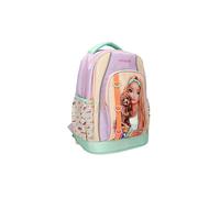 Depesche Dépêche 14151 TOPModel Sunny Dog - Sac à Dos d'école | en jaune clair, violet et turquoise, motif Model avec un chien et un motif canin amusant, à bretelles réglable