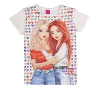 Top Model T-shirt avec inscription Candy et Lexy 75016, blanc, Blanc., 128