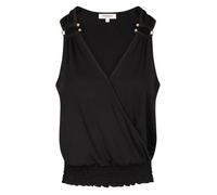 Top - Morgan - Noir - Coupe droite - Sans manches - Col cache-coeur S