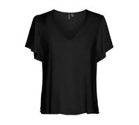 VERO MODA Neck Vmeasy Joy Blouse à col en V SS WVN GA, Noir, M Femmes