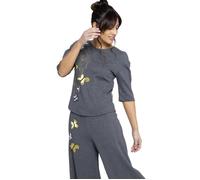 Top Norma - MAMATAYOE - Femme - Double face gris - Sans manche - Col roulé M