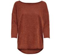 Top - ONLY - Femme - Manches 3/4 - Col rond - Rouge XS