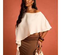 Top poncho en lin oversize à épaules tombantes, tenue de plage, maillot de bain, club de plage, vacances d'été, décontracté, ample, bohème, Ibiza, festival de musique, élégant, chic 0XL,1XL,2XL,3XL,4X