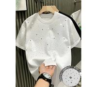 Top pour hommes, procédé de perçage à chaud, t-shirt casual à manches courtes col rond de couleur unie pour hommes, nouveau printemps/été 2026. Offrez un cadeau à votre petit ami, un cadeau pour la fê