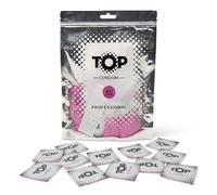 TOP préservatifs, paquet de 40, nervurés et perlés, naturels et réalistes, en latex, avec réservoir, diamètre 53 mm, pour hommes