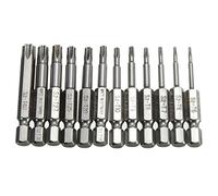 Top Qualité 12 pcs/lot Tamper étoile/Torx Embouts de tournevis à douille Outil de tournevis de précision 1/10,2 cm (Poignée T5 ~ T40) Outil à Main
