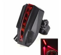 Top Qualité 2 Laser + 5 Led Clignotant Arrière Vélo Vélo Queue Lumière Faisceau Sécurité Avertissement Lampe Laser Vélo Arrière