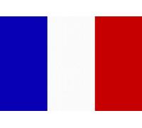 Top qualité - Drapeau France France Drapeau, 250 x 150 cm, indéchirable, pas bon marché de Marchandises LA Chine, plastique Poids env. 100 g/m², Très Robuste, extra forte œillets en laiton - plusieurs reprises umlaufend cousu, idéal comme Hiss Drapeau Drapeau pour renfort intérieur/extérieur, pour la maison, le jardin pour la décoration