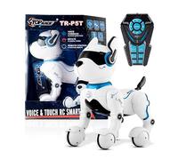 Top Race Jouet robot télécommandé pour enfants, danse interactive intelligente pour battre le robot chiot, se comporte comme des vrais chiens, jouet cadeau pour filles
