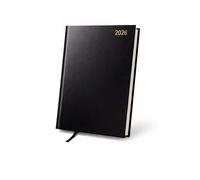 Top Sale Agenda journalier 2026 format A4 - Une page complète pour samedi et dimanche - Couverture rigide de qualité supérieure avec ruban marque-page - Organiseur de bureau professionnel pour travail