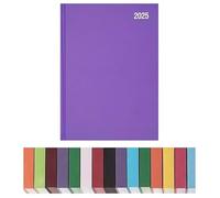 Top Sale Agenda semainier 2025 A5 avec couverture rigide et ruban marque-page assorti - Violet
