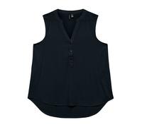 Top sans manches femme col V à boutonnage