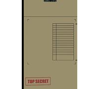 TOP SECRET: Carnet mots de passe alphabétique et numérique pour conserver vos identifiants et codes secrets dans un cahier unique, 13x21cm, couverture dossier secret