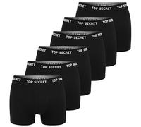 Top Secret Lot de 4 à 6 boxers pour homme, respirants et antidérapants en coton (taille M-2XL), Noir , XXL