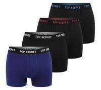TOP SECRET Lot de 4 boxers pour homme XXL | Coton Coupe Boxer Short Respirant Sous-vêtements avec bande élastique
