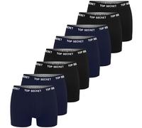 Top Secret Lot de 8 boxers pour homme | coton, sous-vêtements ajustés, sous-vêtements respirants, sous-vêtements avec bande élastique, noir | bleu, XXL