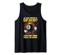 Top Secret Strategy Funny Pool Player 8-Ball Billard Homme Débardeur