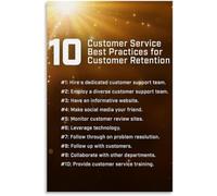 Top Service Tips Poster 10 | Encourages friendly helpful responses(Unframed,16x24inch(40x60cm))
