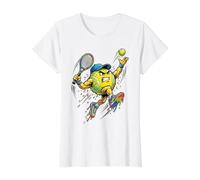 Top Spin Tennis Ball Ice Cream Drip Rainbow Racket Colorful T-Shirt Graphique avec Valeur