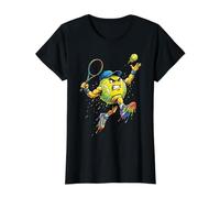 Top Spin Tennis Ball Ice Cream Drip Rainbow Racket Colorful T-Shirt Graphique avec Valeur